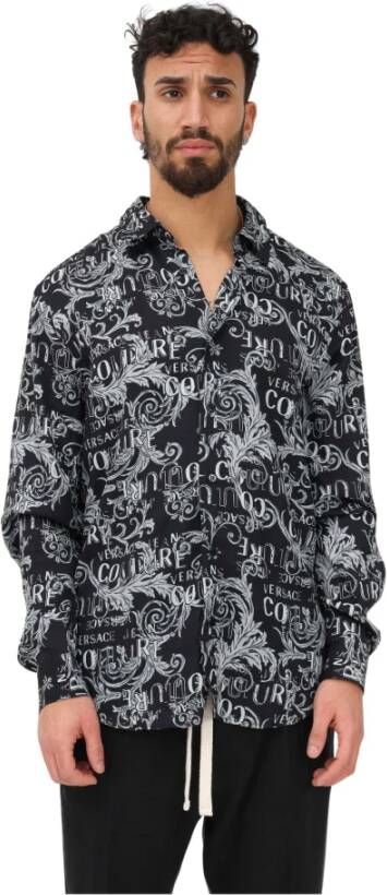 Versace Jeans Couture Barok Print Longsleeve Shirt Grijs Gray Heren