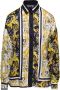 Versace Jeans Couture Multicolor Logo Print Overhemd met Gouden Contrast All Over Multicolor Dames - Thumbnail 1