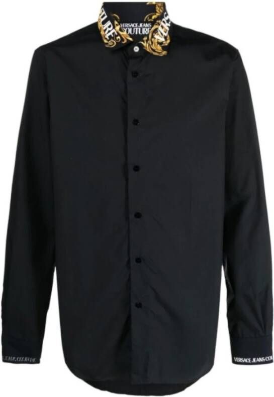 Versace Jeans Couture Heren Zwart Logo Couture Overhemd Black Heren
