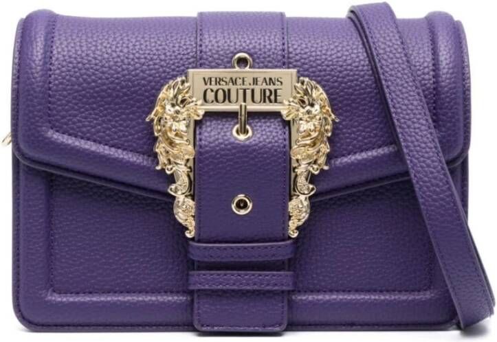 Versace Jeans Couture Stijlvolle Schoudertas voor Vrouwen Purple Dames