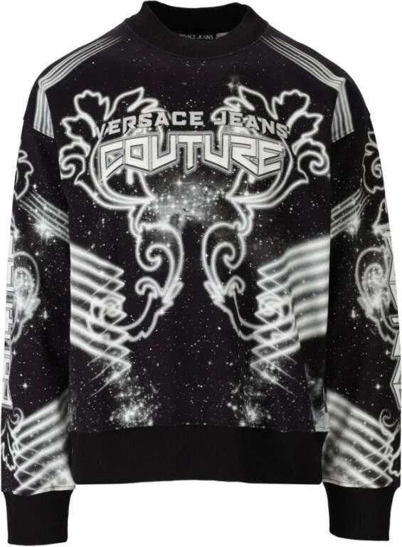 Versace Jeans Couture Paneel Galaxy Sweatshirt Zwart Heren