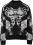 Versace Jeans Couture Paneel Galaxy Sweatshirt Zwart Heren - Thumbnail 1