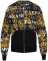Versace Jeans Couture Sweatshirt met kap en zip en logo gedrukt over de hele man 73Gai3Z0-FS041 zwart goud Zwart Heren - Thumbnail 4