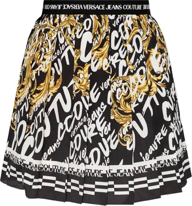 Versace Jeans Couture Zwarte Crepe Rok Black Dames - Foto 5
