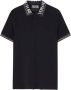 Versace Jeans Couture Katoenen Pique Polo Shirt met Logo Print Black Heren - Thumbnail 1