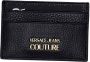Versace Jeans Couture Platte lederen portemonnee hamer met externe houder en interne pocket man 73Ya5Px2-Zp114 zwart Heren - Thumbnail 1