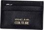 Versace Jeans Couture Platte lederen portemonnee hamer met externe houder en interne pocket man 73Ya5Px2-Zp114 zwart Heren - Thumbnail 1