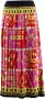 Versace Jeans Couture Plissé Midi Rok met Kettingprint Meerkleurig Dames - Thumbnail 1