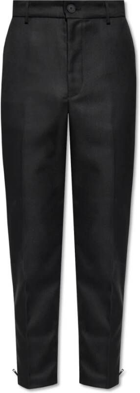 Versace Jeans Couture Formele rechte broek met ritsen Black Heren