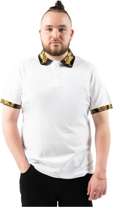 Versace Jeans Couture Polo Baroque Wit Heren