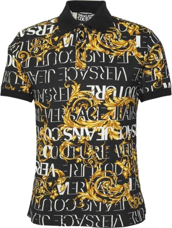 Versace Jeans Couture Polo Met Barocco Print En Korte Mouwen Multicolor Heren - Foto 3