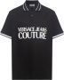 Versace Jeans Couture Logo R Katoenen Piquet Polo Shirt Black Heren - Thumbnail 1