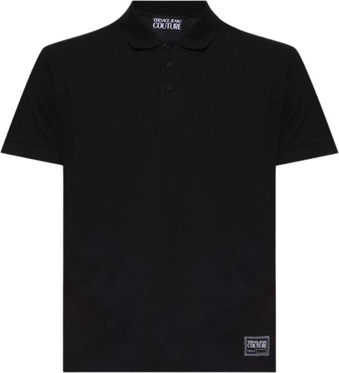 Versace Jeans Couture Polo shirt met logo Zwart Heren