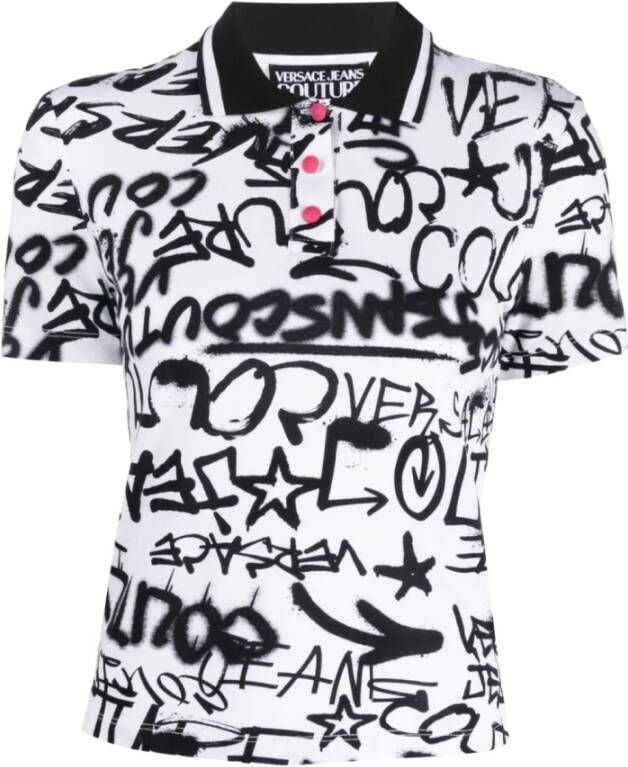 Versace Jeans Couture Witte T-shirts & Polos voor vrouwen White Dames