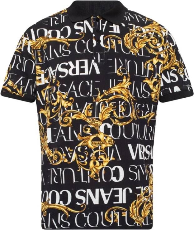 Versace Jeans Couture Polo Met Barocco Print En Korte Mouwen Multicolor Heren - Foto 2