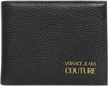 Versace Jeans Couture Zwart leren portemonnee en kaarthouder set Black Heren