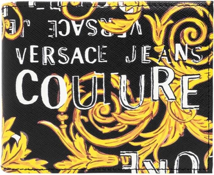 Versace Jeans Couture Stijlvolle Herenportemonnee Black Heren