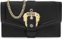 Versace Jeans Couture Zwarte gehamerde leren portemonnee met gouden details Black Dames - Thumbnail 3