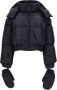 Versace Jeans Couture Zwarte gewatteerde jassen met afneembare capuchon Zwart Dames - Thumbnail 6