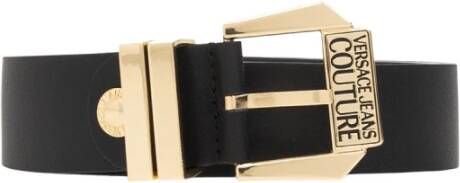 Versace Jeans Couture Zwarte Leren DamesRiem 90 Black Dames