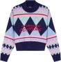 Versace Jeans Couture Turtleneck sweatshirt with logo Blauw Dames - Thumbnail 2