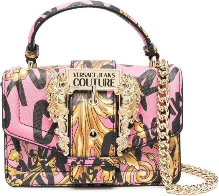 Versace Jeans Couture Roze Handtas met Space Couture Logo Print voor Dames Pink Dames