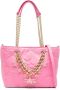 Versace Jeans Couture Roze Gewatteerde Schoudertas met Ster Logo Roze Dames - Thumbnail 1