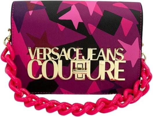 Versace Jeans Couture Roze Tas met Driehoekige Print Roze Dames