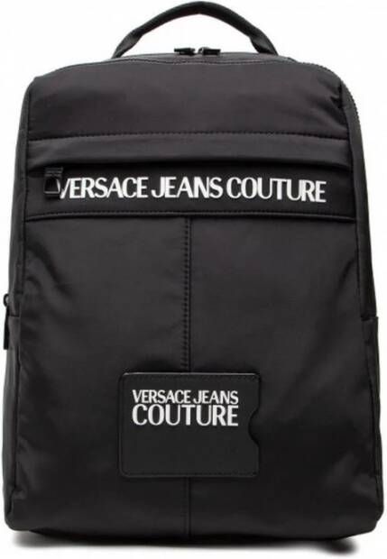 Versace Jeans Couture Iconisch Logo Schets Nylon Rugzak Black Heren