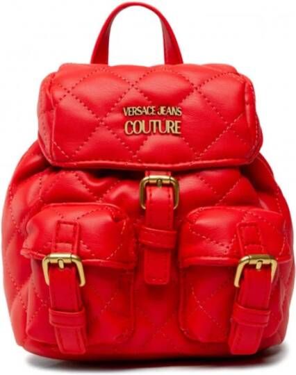 Versace Jeans Couture Rode Mini Rugzak met Verstelbare Band Red Dames