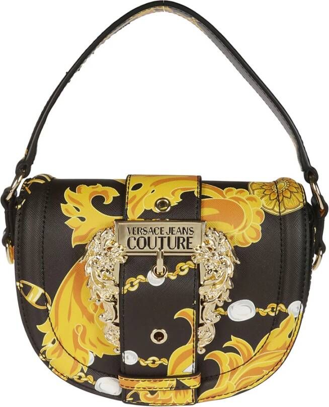 Versace Jeans Couture Saffiano Kettingtassen Zwart Dames