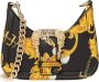 Versace Jeans Couture Zwarte Barok Print Mini Schoudertas met Afneembare Kettingriem Black Dames - Thumbnail 1