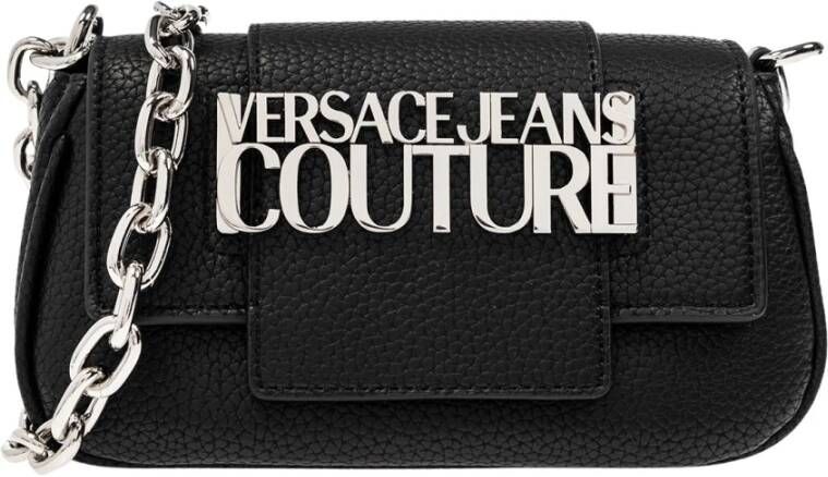 Versace Jeans Couture Zwarte Schoudertas voor Vrouwen Black Dames