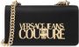 Versace Jeans Couture Zwarte geëmbosseerde schoudertas met gouden details Black Dames - Thumbnail 6