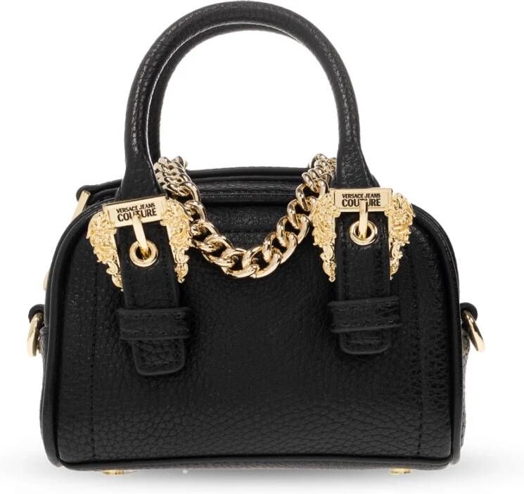Versace Jeans Couture Schoudertas met logo Zwart Dames