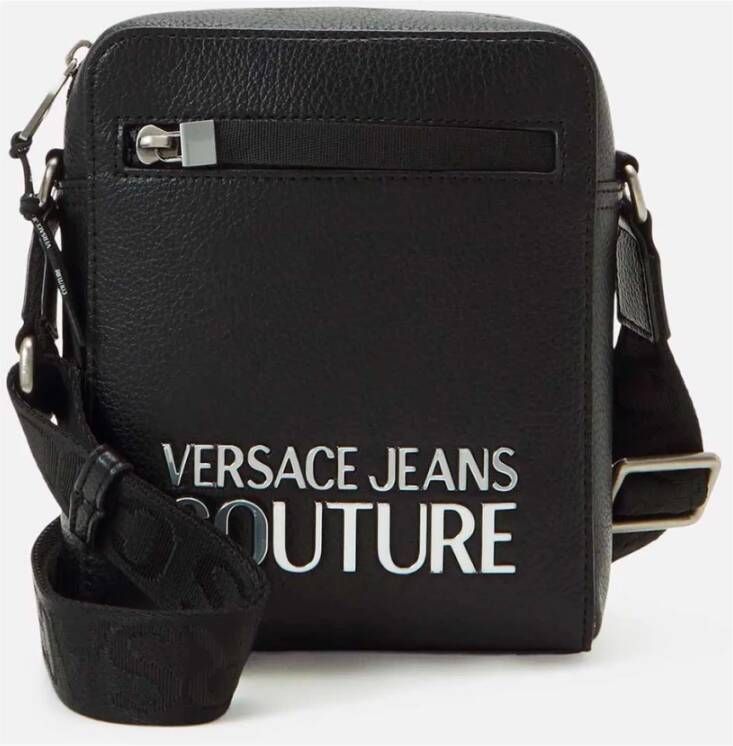 Versace Jeans Couture Schoudertas met reliëflogo Zwart Black Heren