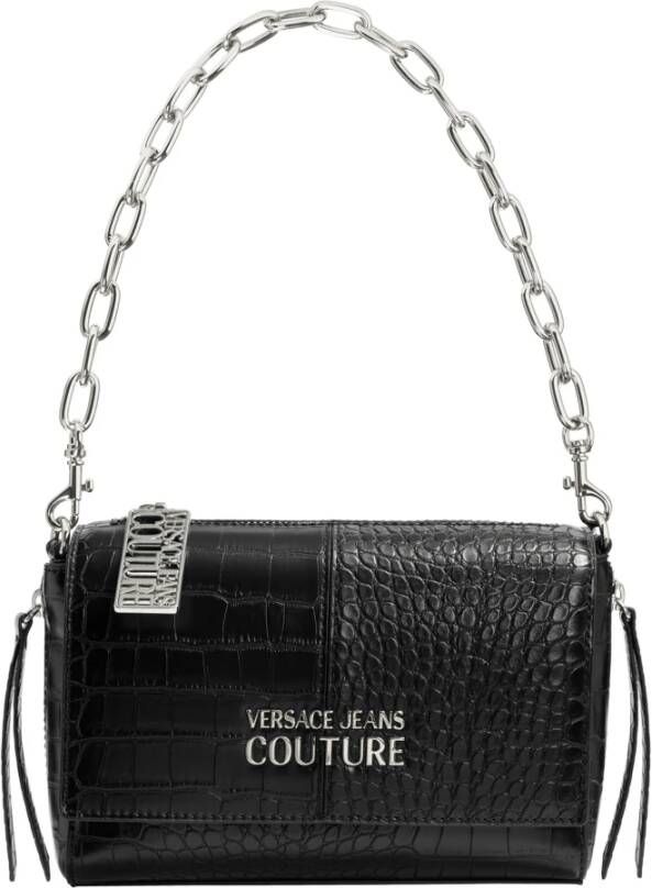 Versace Jeans Couture Schoudertas met Verstelbare Band Zwart Dames