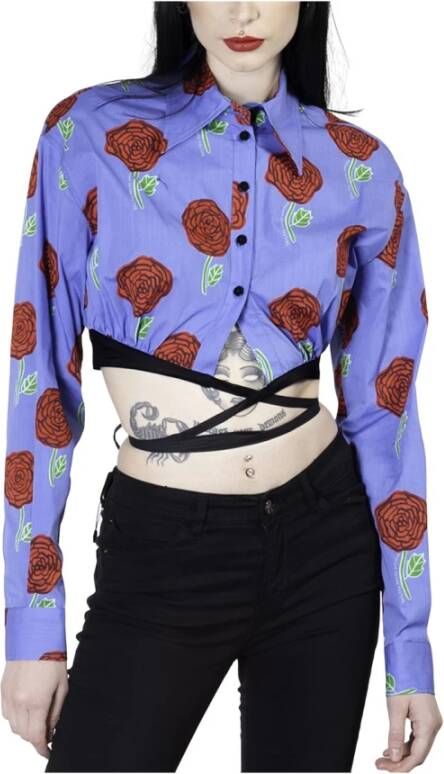 Versace Jeans Couture Shirts Blauw Dames