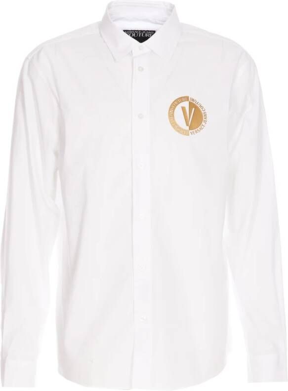 Versace Jeans Couture Casual Shirts Wit Heren
