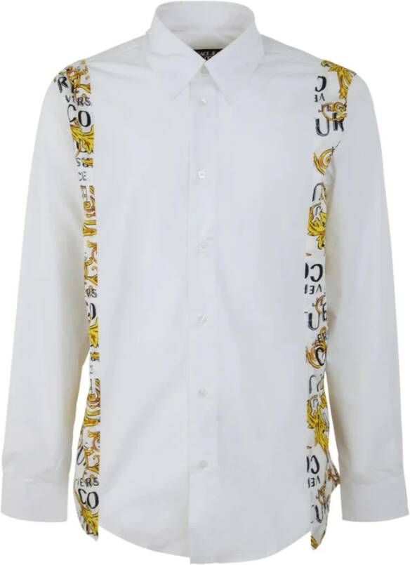 Versace Jeans Couture Logo Couture Twill Overhemd White Heren