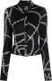 Versace Jeans Couture Kettingprint Jersey Shirt Black Dames - Thumbnail 3