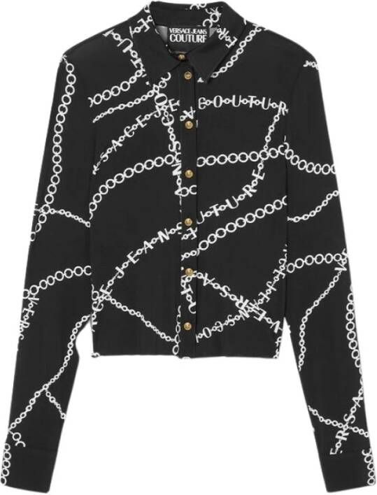 Versace Jeans Couture Zwarte Sweaters met Stijl Black Dames