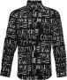 Versace Jeans Couture Speelse Doodle Print Overhemd Black Heren - Thumbnail 6