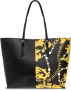 Versace Jeans Couture Barok Print Winkel Tas met Afneembare Pouch Black Dames - Thumbnail 1
