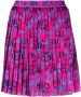 Versace Jeans Couture Barok Geplooide Minirok in Paars Purple Dames - Thumbnail 3