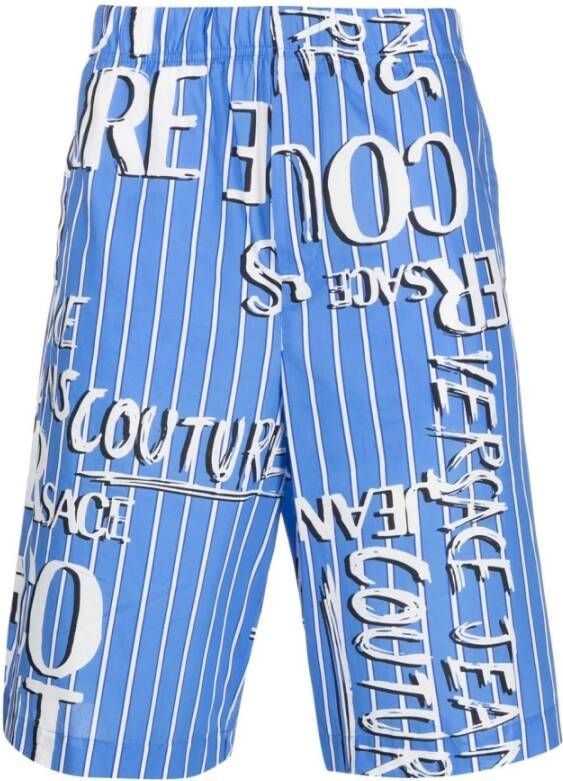 Versace Jeans Couture Shorts Blue Blauw Heren