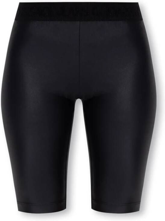 Versace Jeans Couture Shorts met logo Zwart Dames