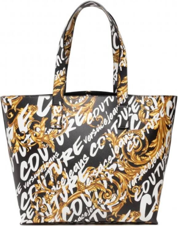 Versace Jeans Couture Women Shoulder Bag 73Va4Bf9 Zs414 G89 Gold Black Zwart Dames - Foto 7