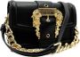 Versace Jeans Couture Zwarte Crossbody Tas met Afneembaar Gouden Ketting Detail Black Dames - Thumbnail 12