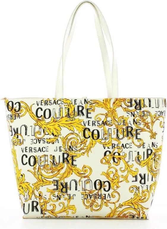 Versace Jeans Couture Witte Schoudertas met Barokprint en Afneembare Pouch Multicolor Dames - Foto 8